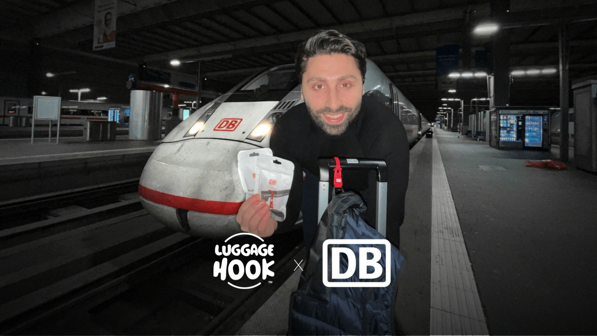 Luggage Hook™ x Deutsche Bahn · Our Partnership & Co-Branded Luggage Hook™ - Luggage Hook™