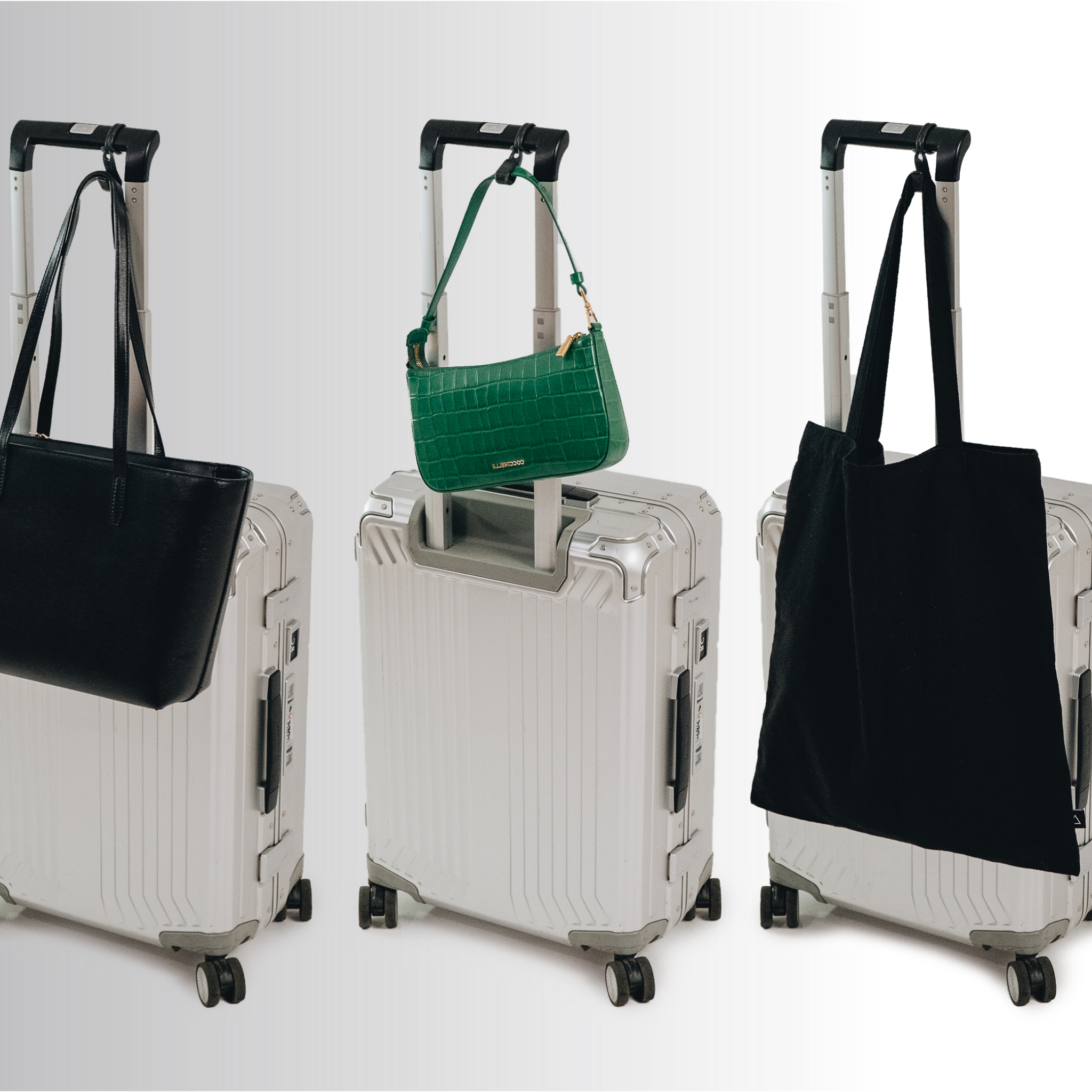 The Luggage Hook is suitable for all Hand-Bags and Shopping-Bags. Travel Gadget. Travel Essential. Travel Accessory.